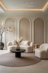 Neutral Arch Wall Living Room Interior