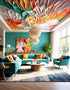 Modern Living room Wall Modern Ceiling Design