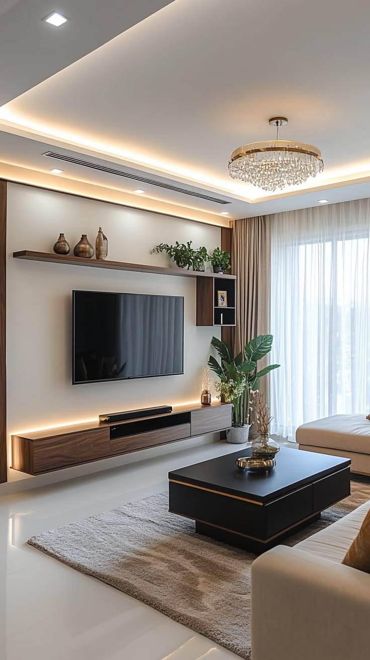 Modern Floating TV Unit Wall Design