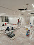 Workers doing interior finishing