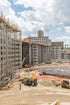 Workers performing site construction