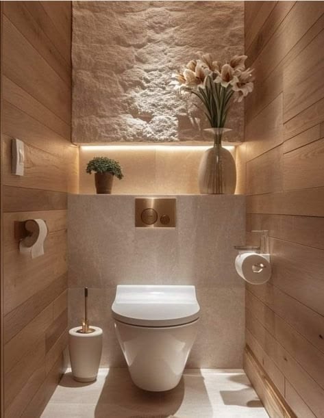 SereneWood Luxe Powder Room