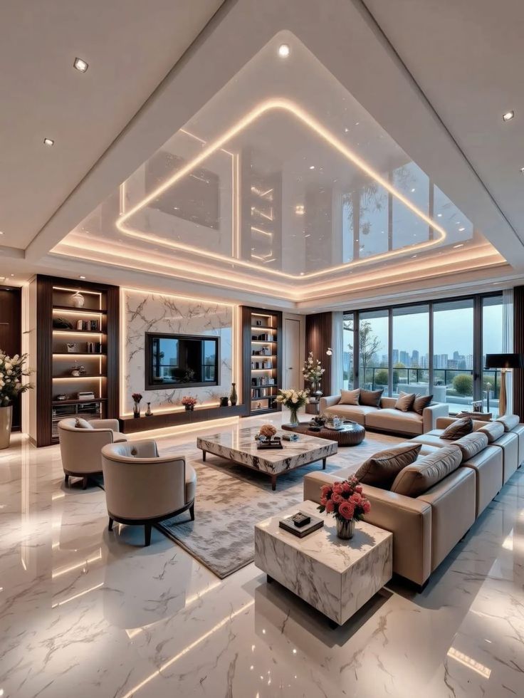 Diamond Glow Luxe Living Room