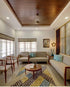 Renovated living room with ceiling and lighting