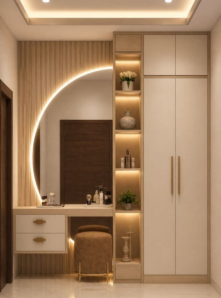 Vanity with LED Mirror