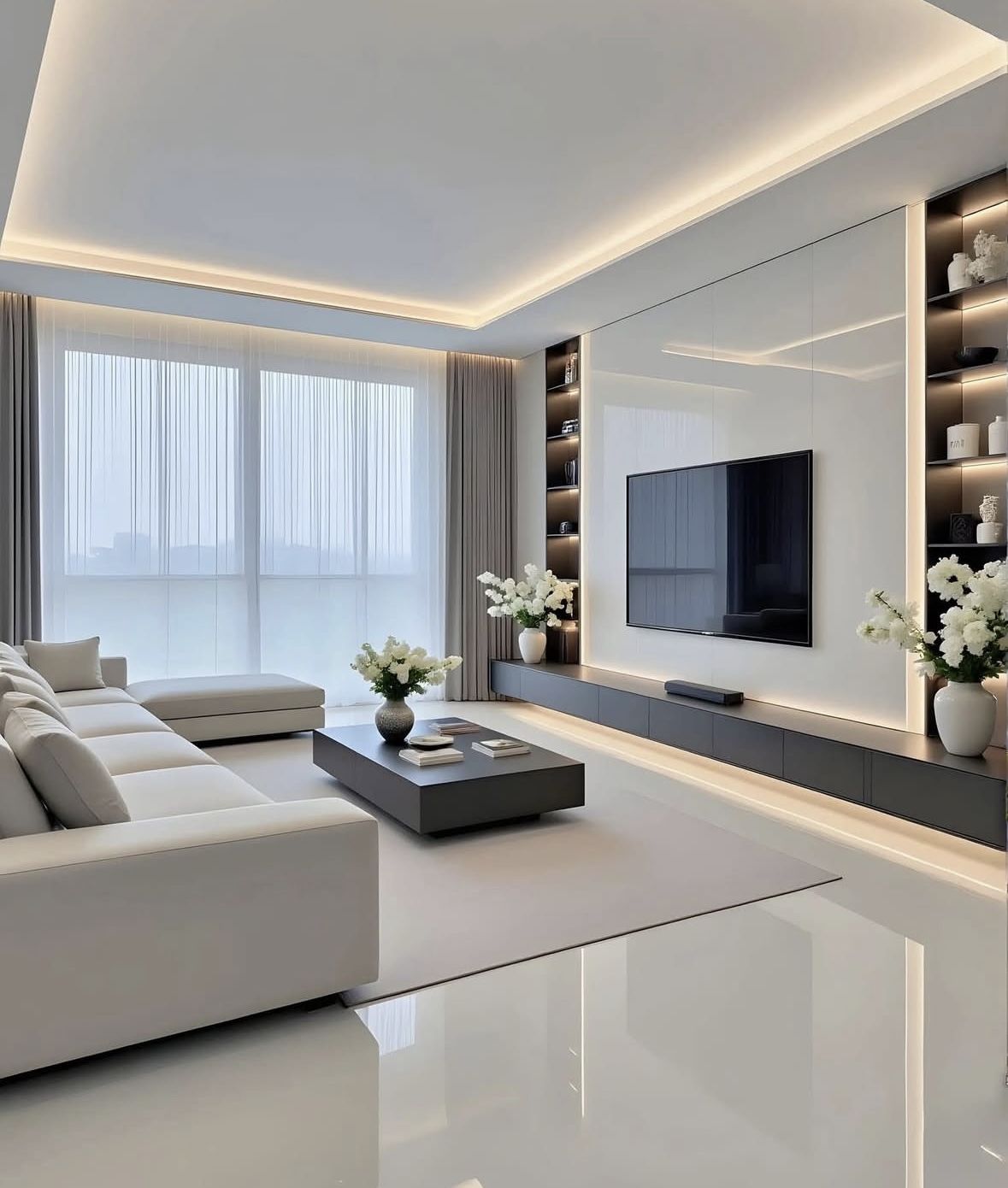 Complete furnished living room