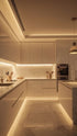 Warm Beige Minimalist Modular Kitchen