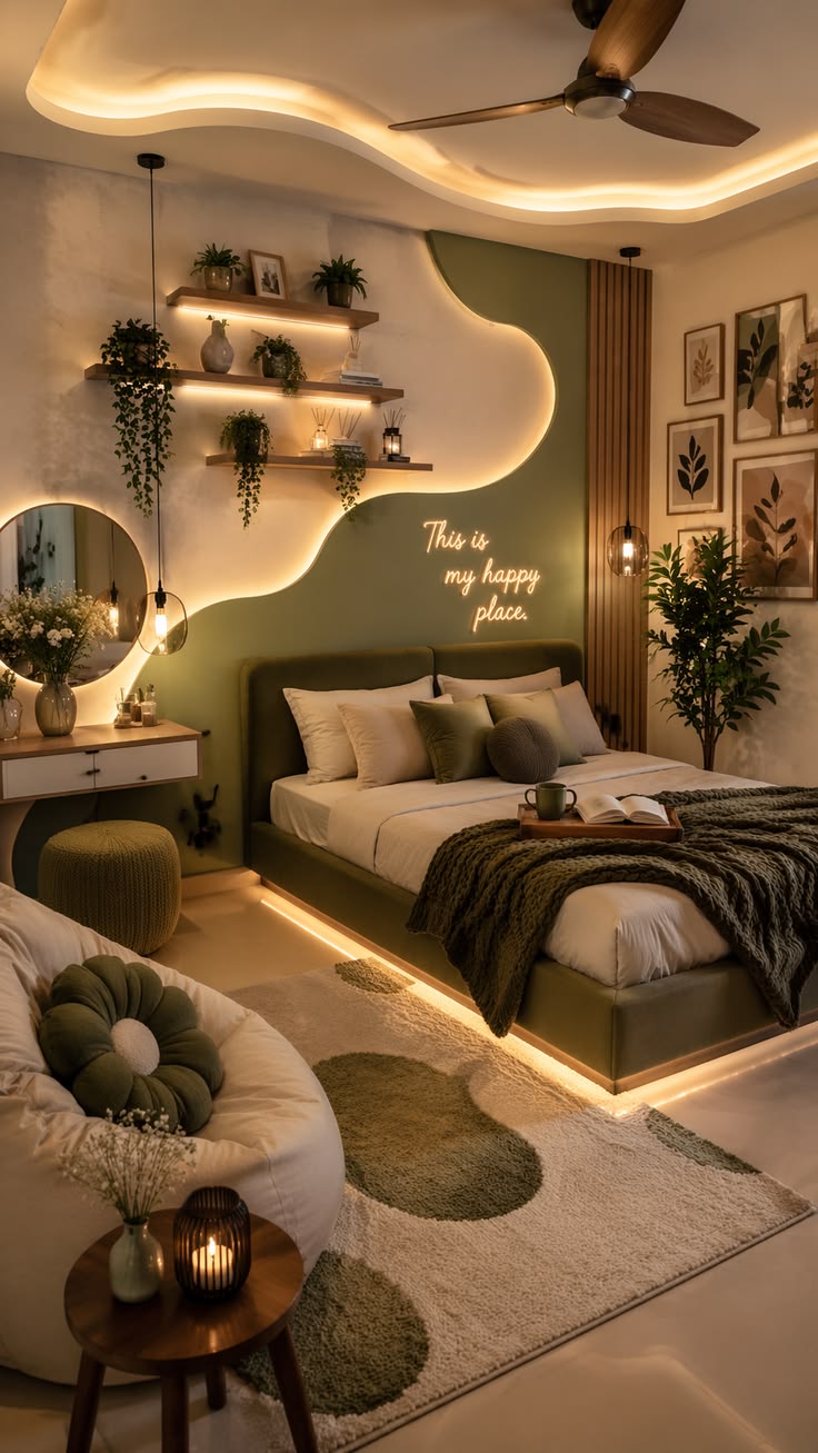 Modern Accent Bedroom