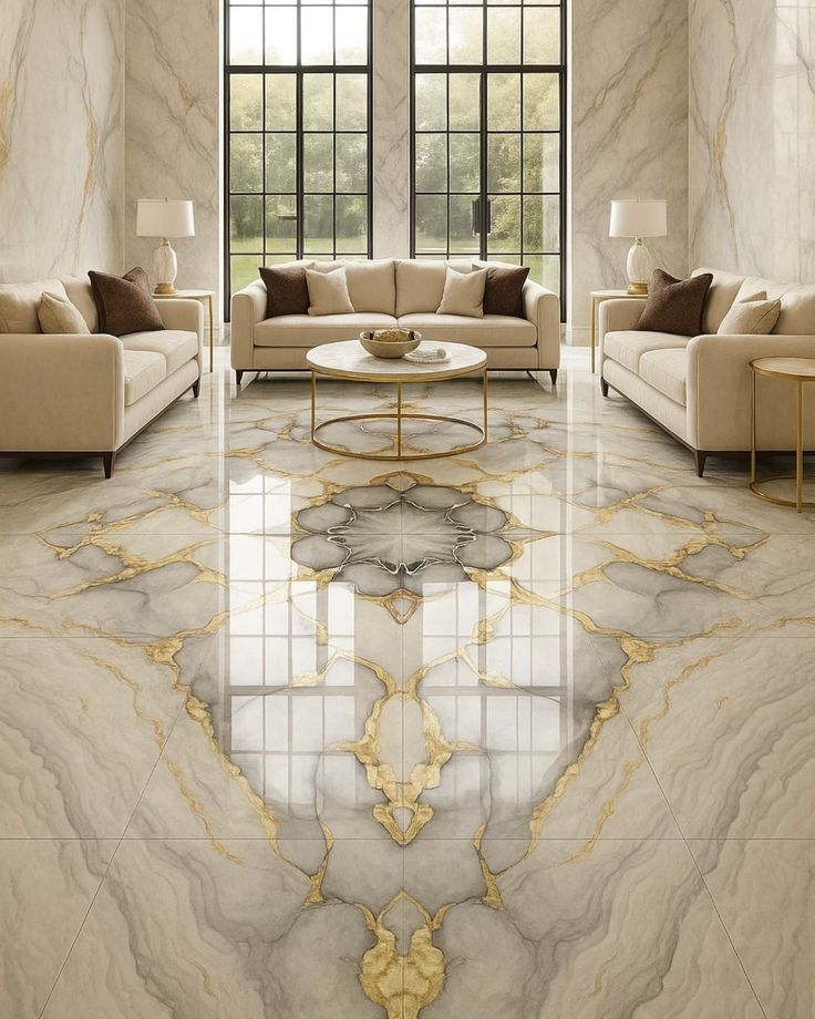 Large-format porcelain tiles