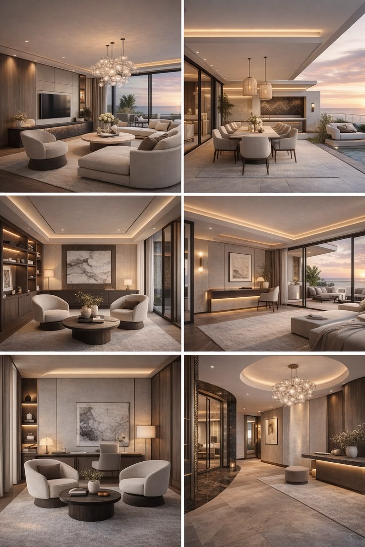 Full home interior showcasing multiple furniture items