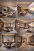 Full home interior showcasing multiple furniture items