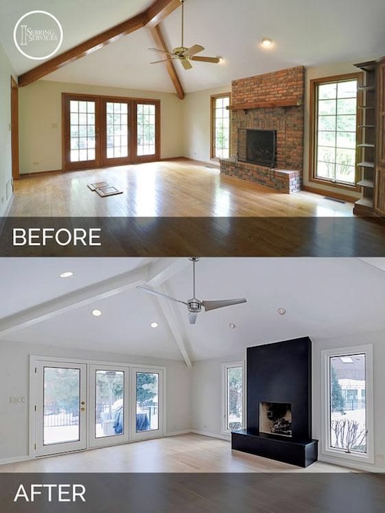 Before & after painting