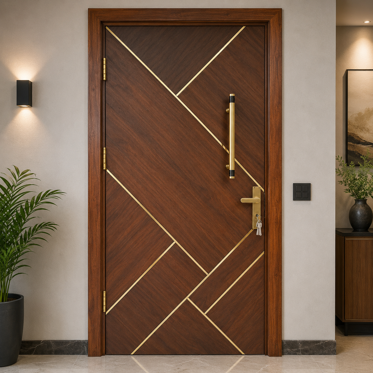 Geometric Luxe Entrance Door