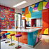 Colorful Contemporary Luxury Kitchen Interior
