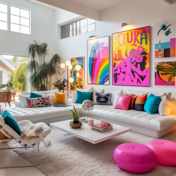 ColorWave Ceiling Living Room