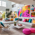 ColorWave Ceiling Living Room